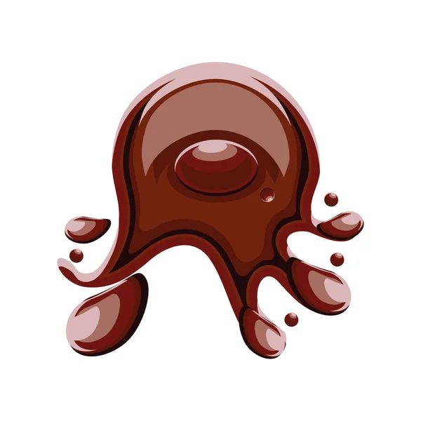 Éclaboussure abstraite de chocolat — Image vectorielle