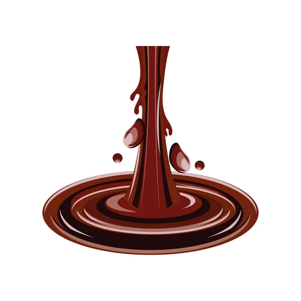 Chocolat fluide sucré — Image vectorielle