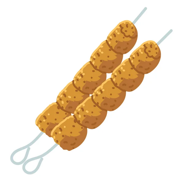 Arabischer gegrillter Dönerspieß — Stockvektor