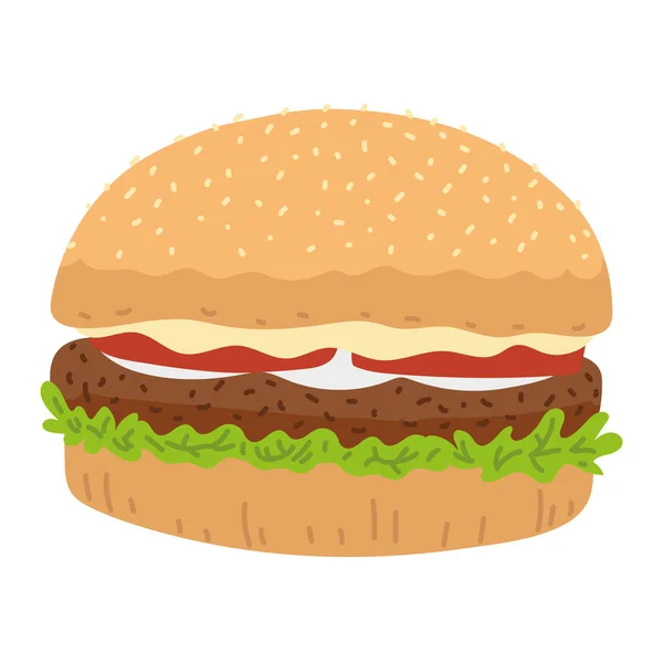 Fast food hamburger — Stock Vector