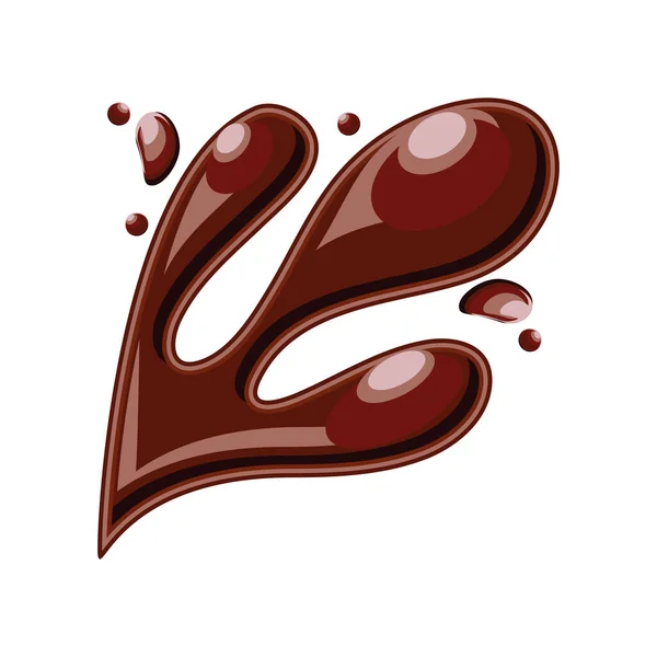 Gotas de chocolate líquido — Archivo Imágenes Vectoriales