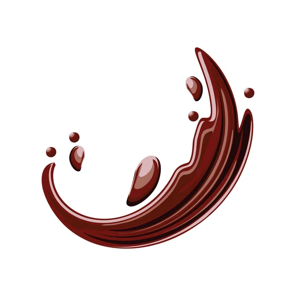 Chocolade splash rimpel — Stockvector