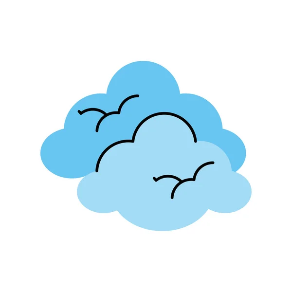 Doodle clouds sky — Stock Vector