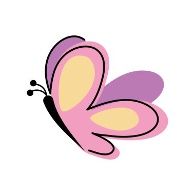 butterfly insect doodle clipart