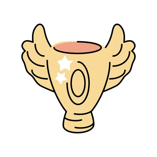 Trofeevleugels doodle — Stockvector