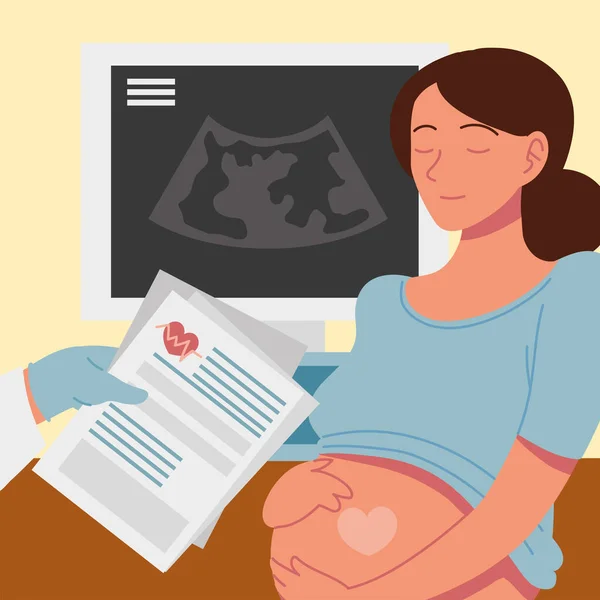 Hamile kadın danışmanlığı — Stok Vektör