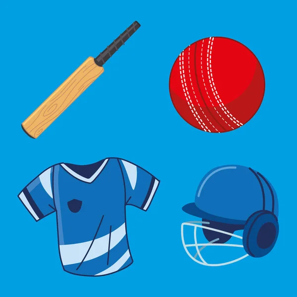 Cricket-Ausrüstung — Stockvektor