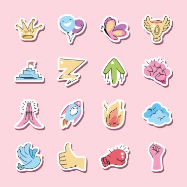 karalama çıkartmaları ayarlandı