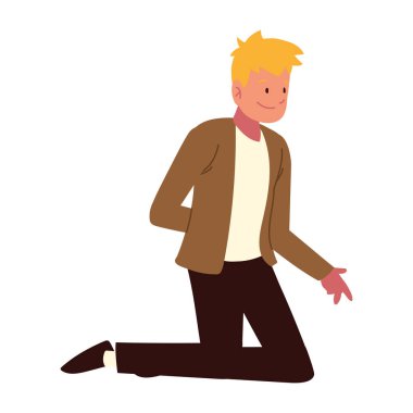 Dizlerinin üstündeki adam