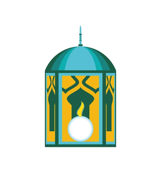 Candela lanterna islamica — Vettoriale Stock