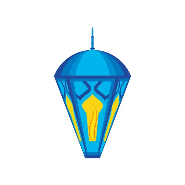 Blue lantern light — Stock Vector