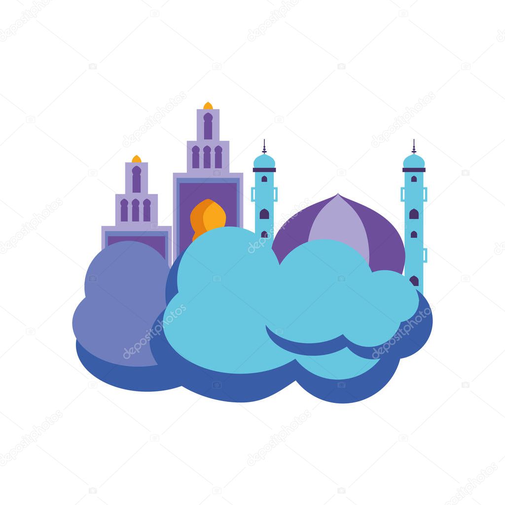 arabian mosque clouds