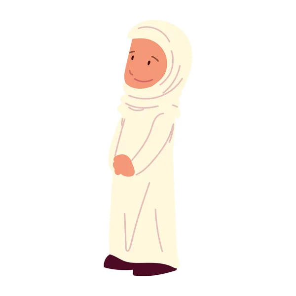 Mulher muçulmana desenhos animados —  Vetores de Stock