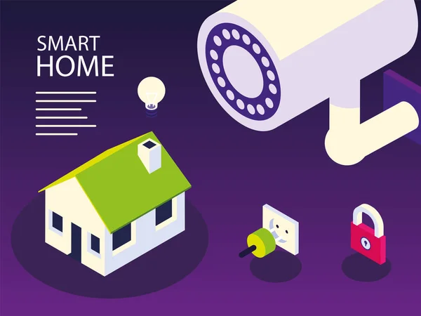 Smart Home Security — Stockvektor