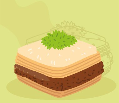 Arap baklava yiyeceği