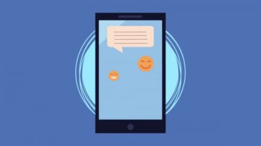 Zarf e- posta canlandırmalı akıllı telefon