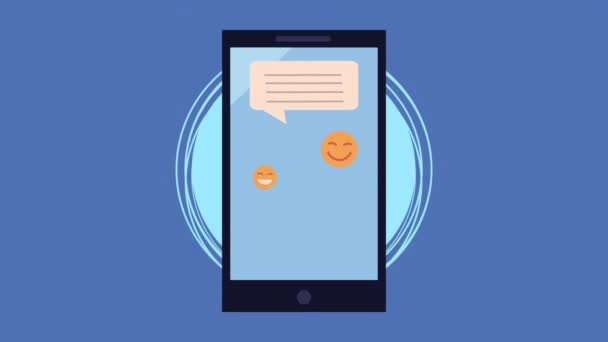 Zarf e- posta canlandırmalı akıllı telefon — Stok video