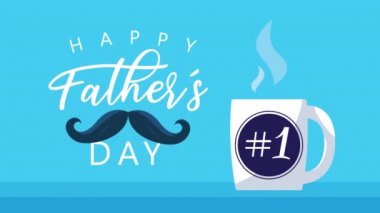Kahve fincanı ile mutlu babalar günü mektupları