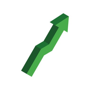 finansal yukarı ok izometrik