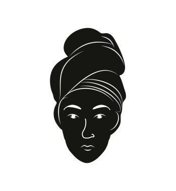 siyah kadın kafası