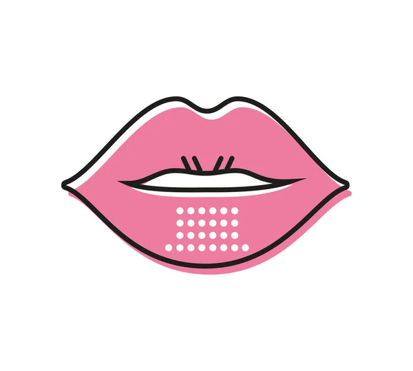 Женские губы memphis — стоковый вектор