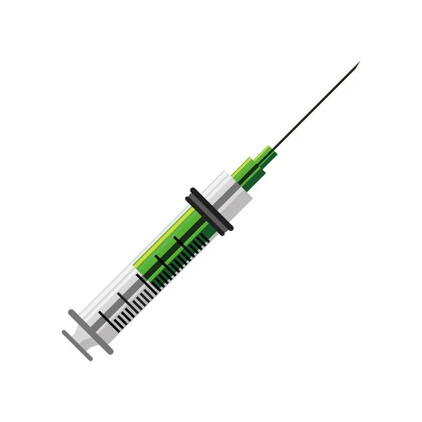 Vaccinatie injectiespuit — Stockvector