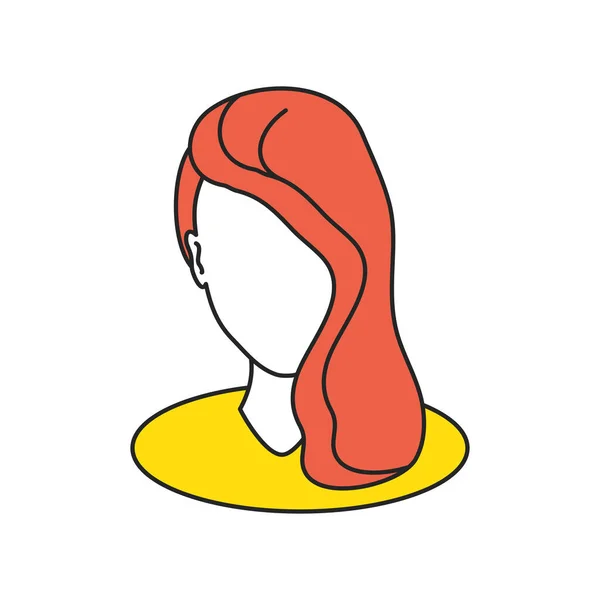 Mulher avatar desenho animado — Vetor de Stock