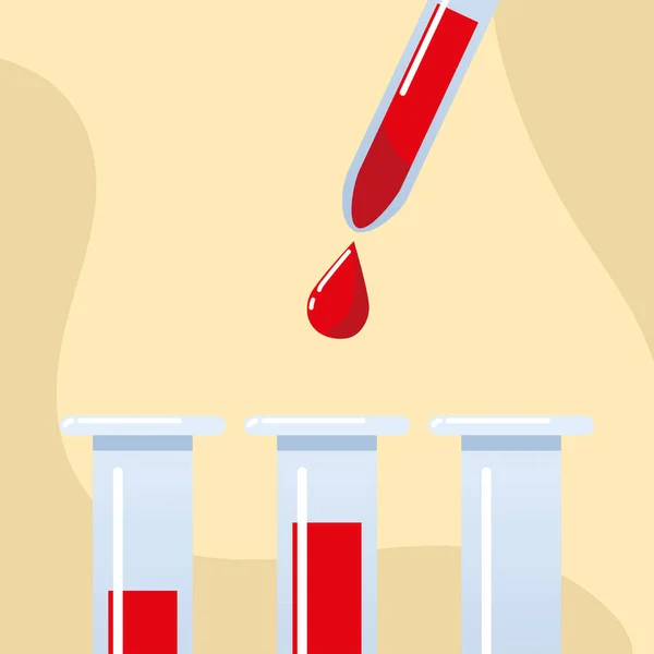 Lékařský vzorek krve — Stockový vektor