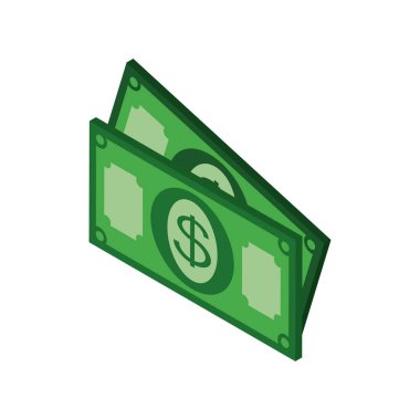 para banknotları izometrik