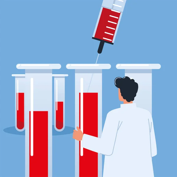 Медицинский анализ крови — стоковый вектор