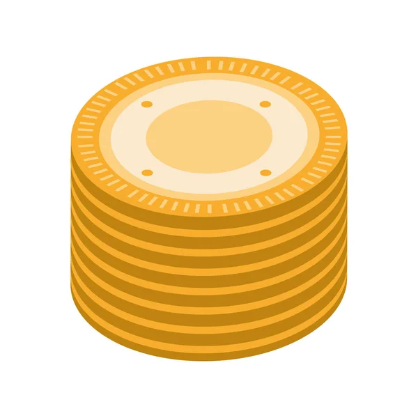 Изометрические стековые монеты — стоковый вектор
