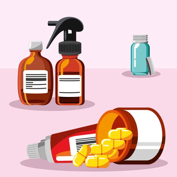 Medicina tratamento diferente —  Vetores de Stock