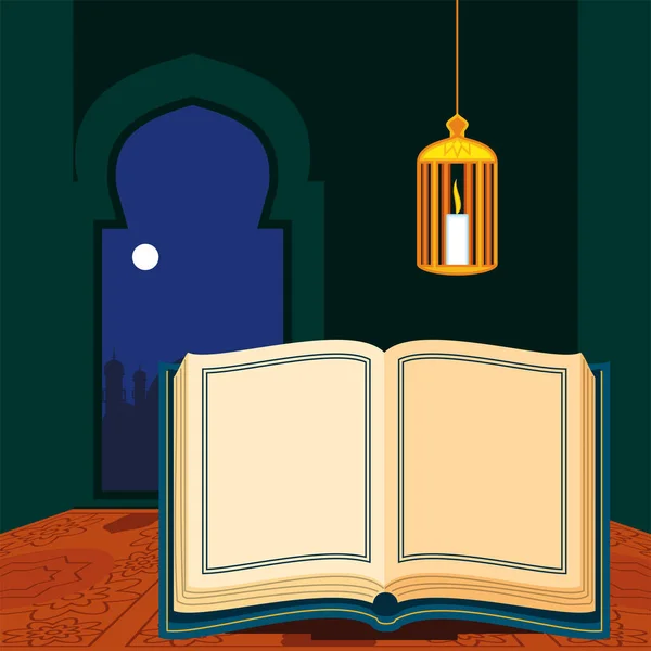 Meczet i Koran — Wektor stockowy