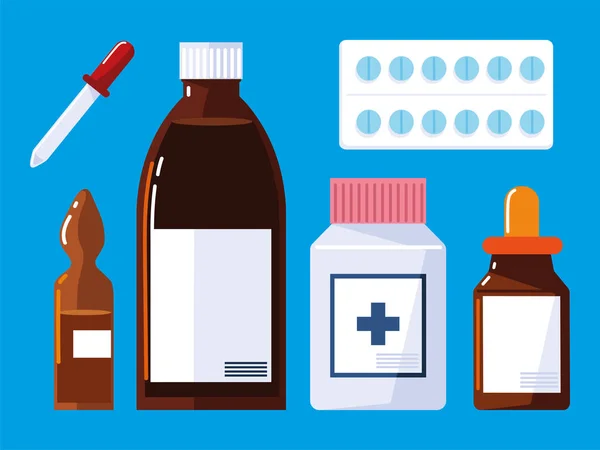 Prescripción de medicamentos farmacia — Vector de stock