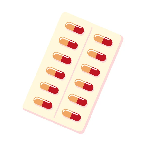 Medicamento paquete médico — Vector de stock