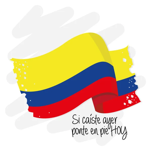 Colombia flaggtext inspirerande — Stock vektor