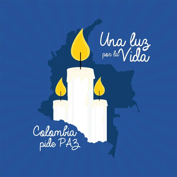 Kolombiya barış motivasyonu — Stok Vektör