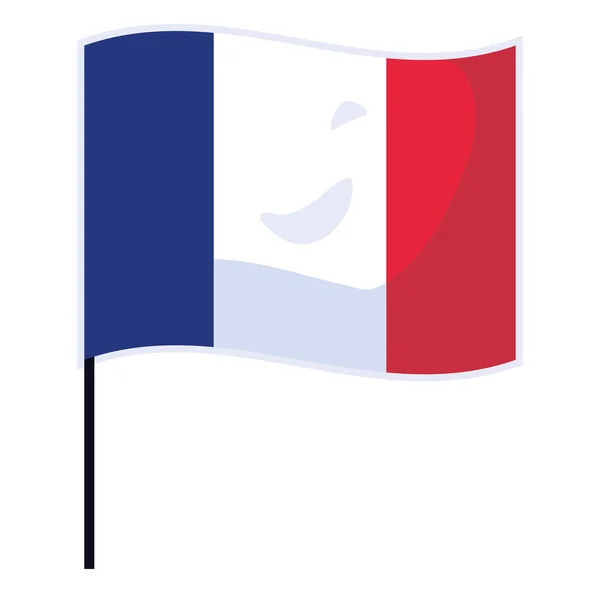 フランス国旗を振って — ストックベクタ