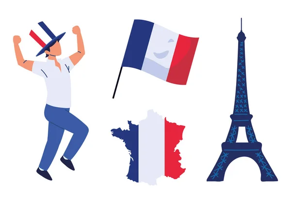 フランス人の旗 — ストックベクタ