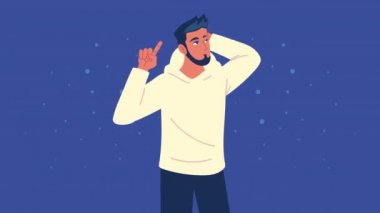 Genç adam Avatar karakterini düşün.