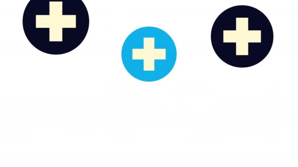 Medizinische Kreuze Muster Hintergrund Animation — Stockvideo