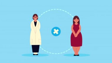 Kadın doktor ve hasta çapraz tıbbi...