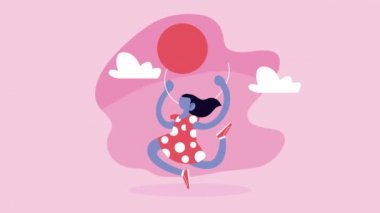 Küçük kız balon helyumuyla oynuyor