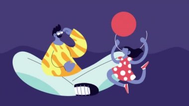 Mutlu baba-kız oyunu