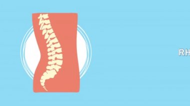 Omurga insan kemiği ağrısı animasyonu
