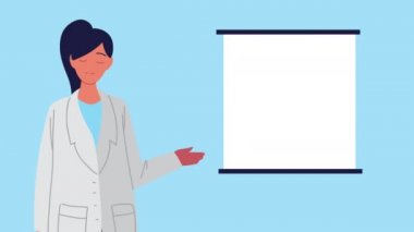 Diz ağrısı olan doktor romatoloji hastalığı animasyonu