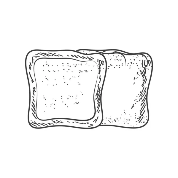 Baked of bread sketch — Stock Vector