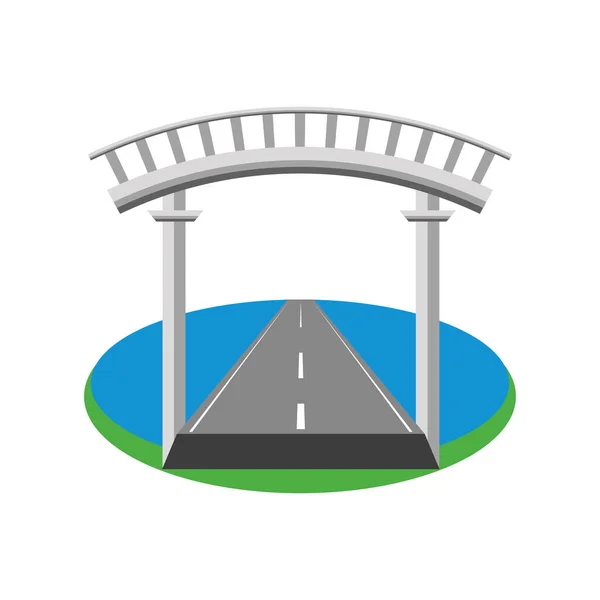 Міст на дорозі — стоковий вектор