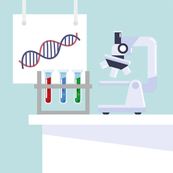 Laboratorní genetické inženýrství — Stockový vektor