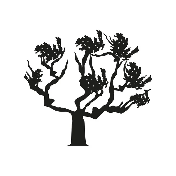 Feuilles d'arbre de silhouette — Image vectorielle